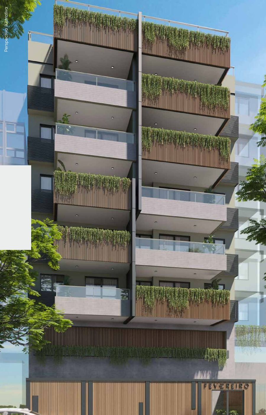 Fachada do Fevereiro Botafogo Living